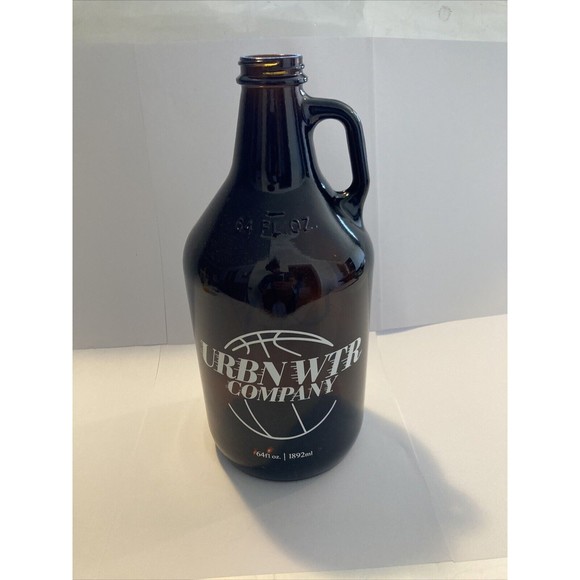URBN WTR Glass Bottle Amber Half Gallon 64 OZ | 1.89 L | 1892 ML | Water Jar Jug - Picture 1 of 13
